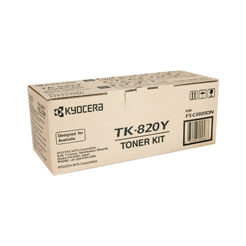 Kyocera TK-820Y Yellow Toner